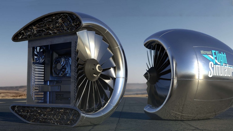 Flight Sim Turbine Pc Case pour Microsoft Flight Simulator 2020
